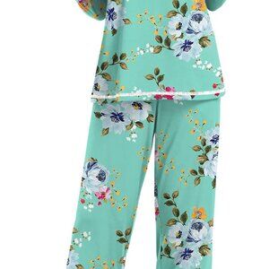 Women's Long Sleeve Pajama Set with Pockets Soft Rayon Loungewear